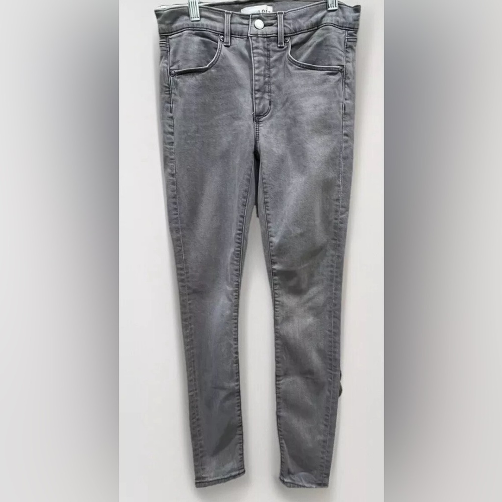 Made And Loved Smoke Gray  Legging Frayed Hem Jeans Waist Size: 33”